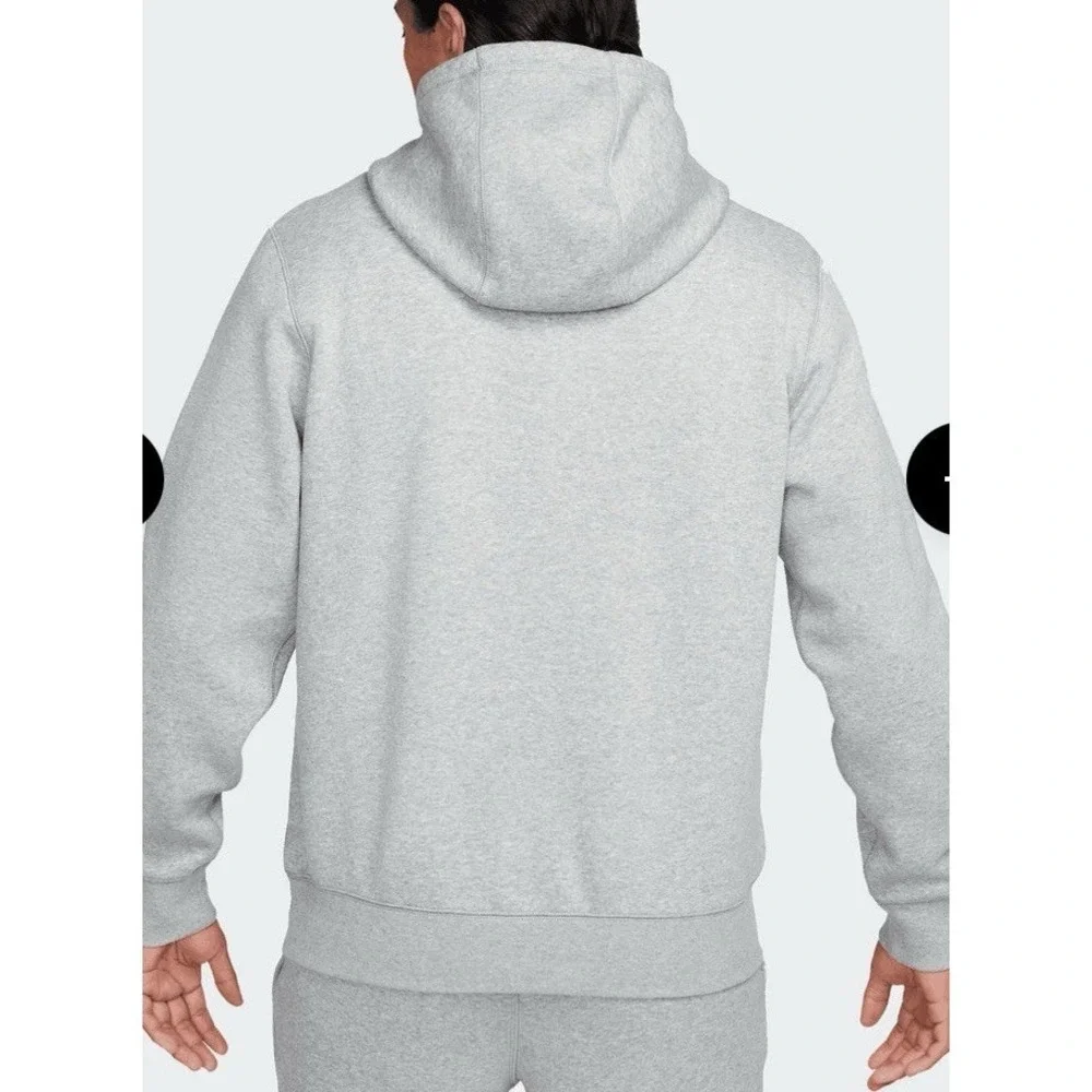 Nike‎ Club Fleece Pullover Hoodie Sweatshirt FN3104-063 Gray Mens Size-Med NWT